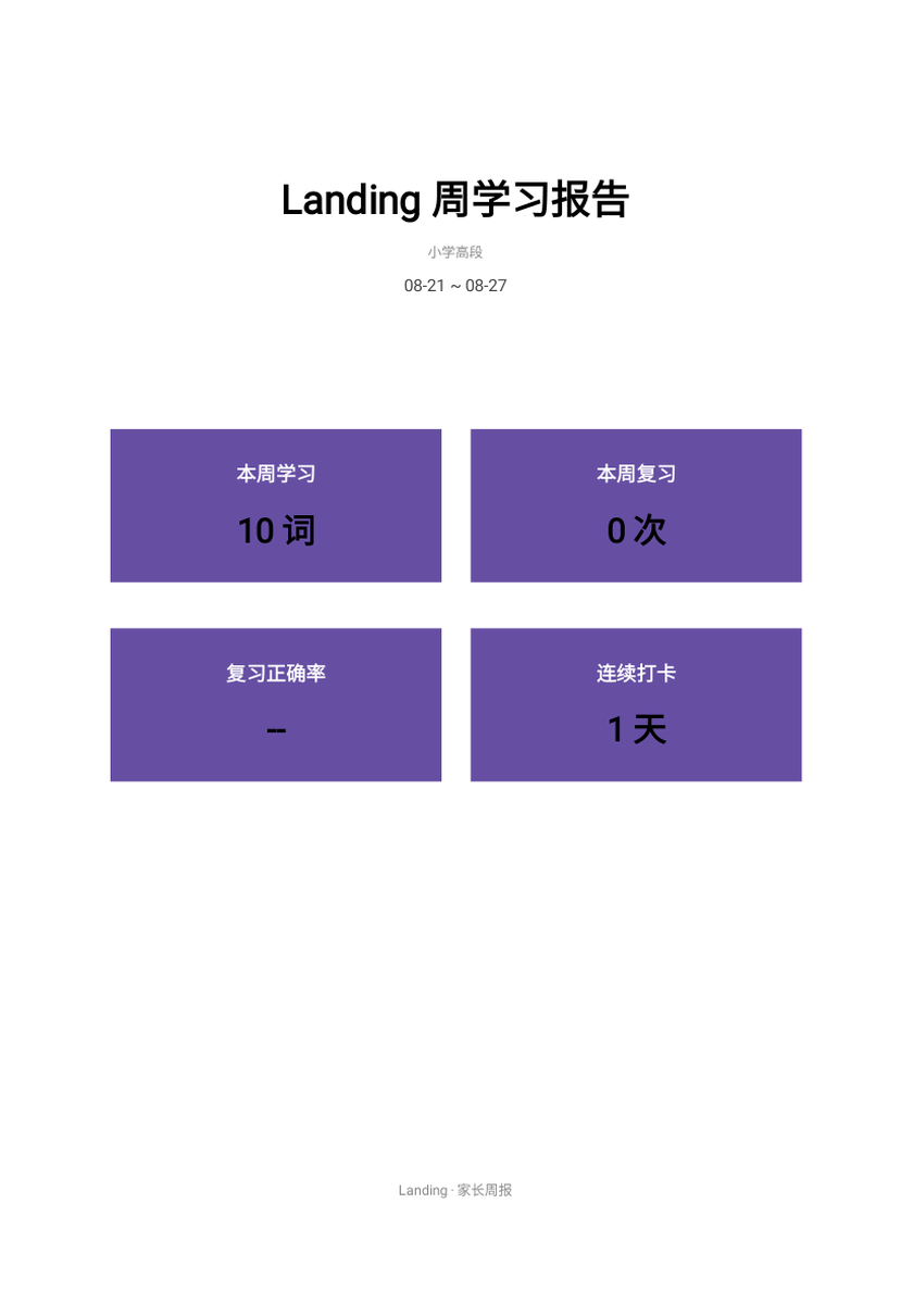周报 PDF 示例